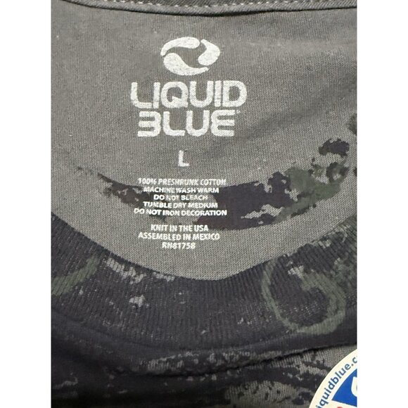 Liquid Blue Jimi Hendrix Shirt Mens L Grey T-Shirt Y2K All Over Print 2008 - Picture 3 of 6